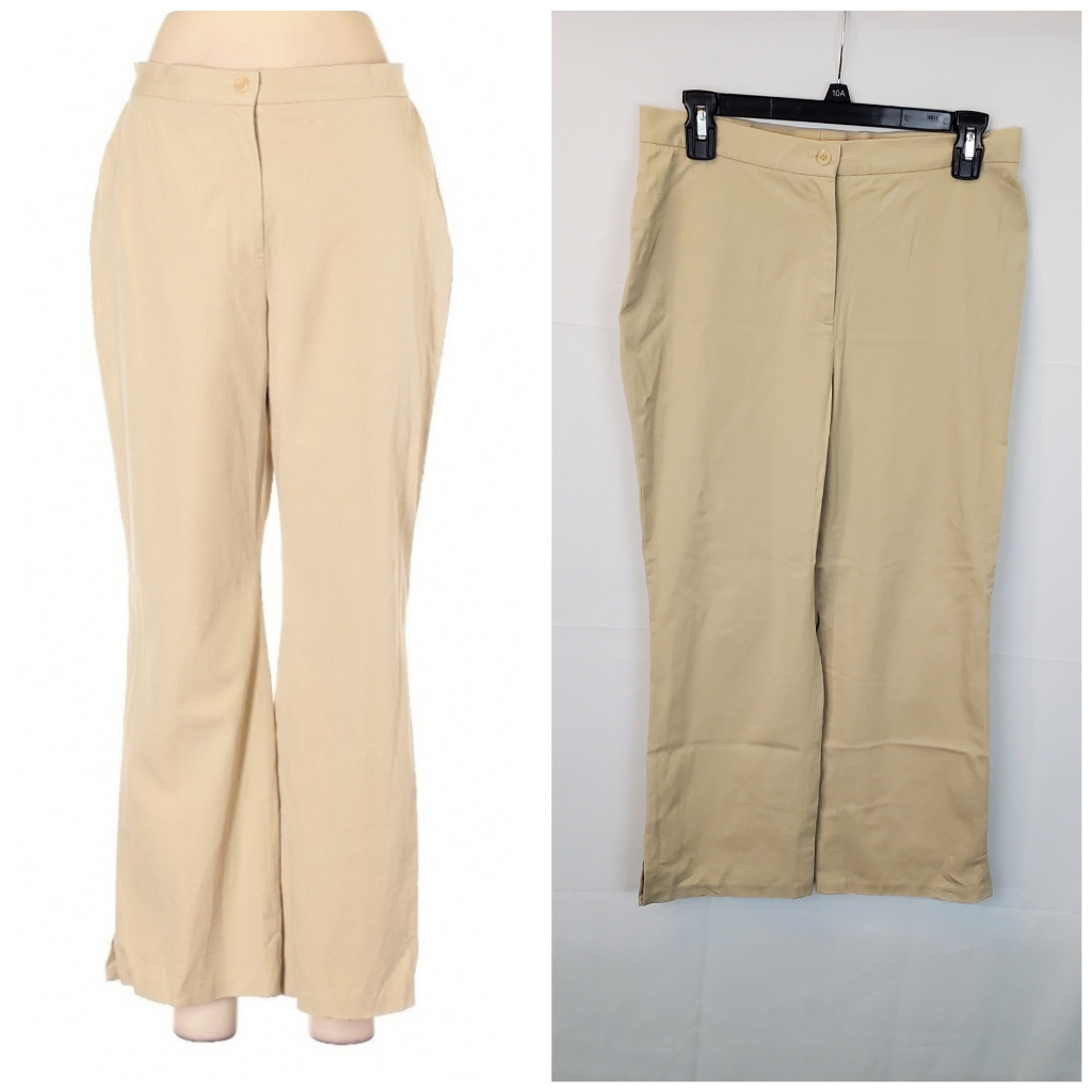 Classiques Entier Minimalist Preppy Relaxed Tan Khakis Pants For Office / Work